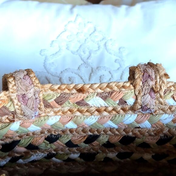 Magid BOHO Woven Jute and Cotton/ Shoulder Tote NWOT - Picture 13 of 15